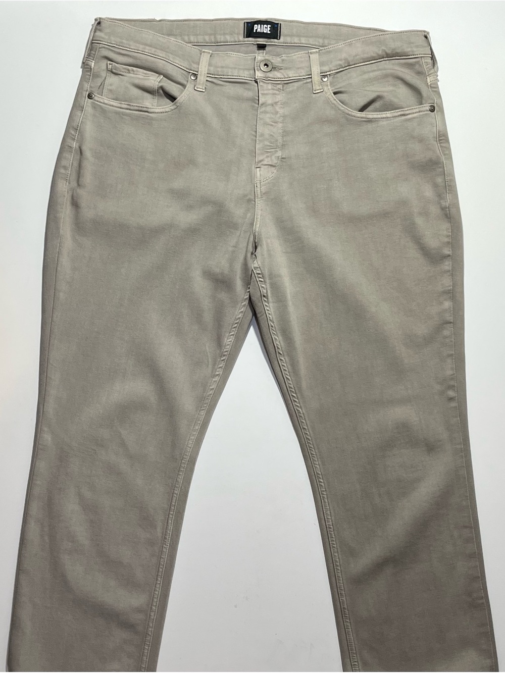 Men’s Paige Federal Slim Straight Khaki Jeans, 38x33